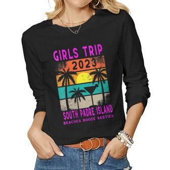 Womens South Padre Island Girls Trip 2023 Students Vacation Party Women Long Sleeve T-shirt | Mazezy