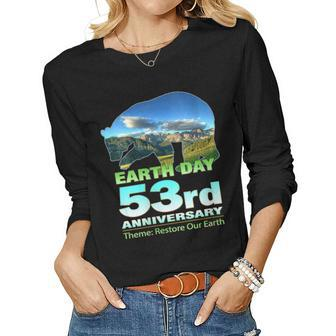 Womens Support The Environment On Earth Day 2023 Women Long Sleeve T-shirt | Mazezy