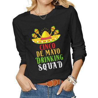 Tequila Squad Drinking Cinco De Mayo Women Long Sleeve T-shirt | Mazezy