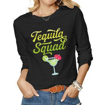 Tequila Squad Novelty Women Long Sleeve T-shirt | Mazezy