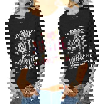 I Have Two Titles Aunt And Godmother I Rock Them Both Women Long Sleeve T-shirt | Mazezy