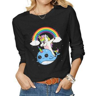Unicorn Narwhal Rainbow Best Friends Unicorn Squad Women Long Sleeve T-shirt | Mazezy