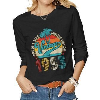 Vintage 1953 Limited Edition 70 Year Old Men 70Th Birthday Women Long Sleeve T-shirt | Mazezy