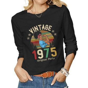 Womens Vintage 1975 Made In 1975 45Th Birthday 45 Years Old Women Long Sleeve T-shirt | Mazezy