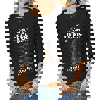 Vintage Look At My Pecker Look At It Funny Rooster Chicken Women Graphic Long Sleeve T-shirt - Thegiftio UK