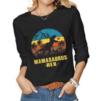 Vintage Mamasaurus Rex For Mom Women Long Sleeve T-shirt | Mazezy