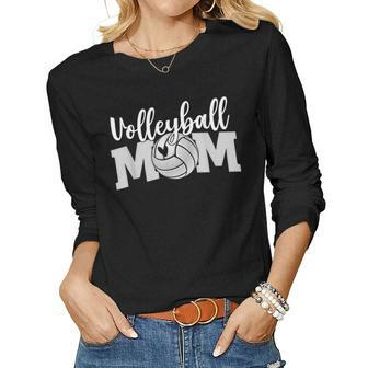 Volleyball Mom Cute Letter Print Women Cute Mothers Day Women Graphic Long Sleeve T-shirt - Thegiftio UK