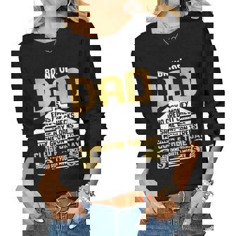 Womens Bank Of Dad Fathers Day Funny Papa Women Graphic Long Sleeve T-shirt - Thegiftio UK