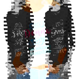 Womens Cute Donna Thing Personalized Name Gifts Women Graphic Long Sleeve T-shirt | Seseable UK