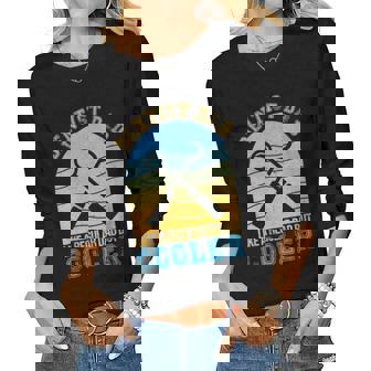 Womens Dentist Dad Like A Regular Dad But Cooler Retro Fathers Day Women Graphic Long Sleeve T-shirt - Thegiftio