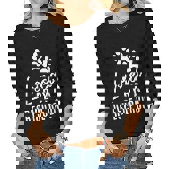 Womens Loved By A Rescue Dog - Foster Mom Rescue Dad Women Graphic Long Sleeve T-shirt - Thegiftio