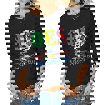 Womens Oes Star Necklace Order Of The Eastern Star Mothers Day Women Graphic Long Sleeve T-shirt - Thegiftio