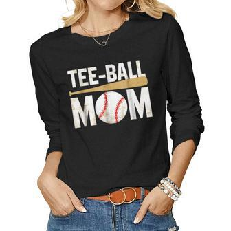 Womens Sport Ball Mom Tball Mom Sport Mama  Gift For Women Women Graphic Long Sleeve T-shirt