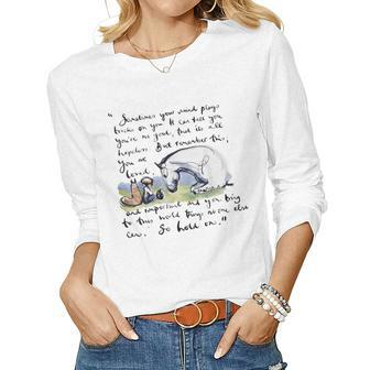 Boy Mole Fox And Horse Quote Sometimes Your Mind Stays Women Long Sleeve T-shirt | Mazezy
