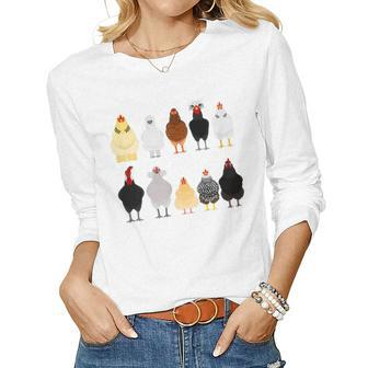 Chicken Squad Mama For Mom Women Long Sleeve T-shirt | Mazezy