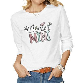 Cute Boho Mini Flower Mothers Day Family Matching Clothing Women Graphic Long Sleeve T-shirt - Seseable