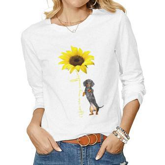 Dachshund Doxie Wiener Dotson Mom Mama Mother Women Long Sleeve T-shirt | Mazezy