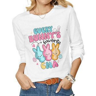 Every Bunnys Favorite Cna Nurse Cute Rabbit Eggs Easter Day Women Long Sleeve T-shirt | Mazezy
