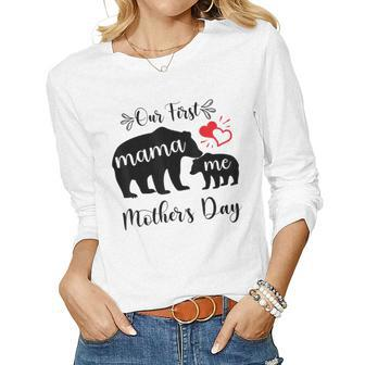 Our First Outfit For Mom And Baby Women Long Sleeve T-shirt | Mazezy