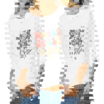 Holly Jolly Vibes Christmas Gifts Women Graphic Long Sleeve T-shirt - Thegiftio