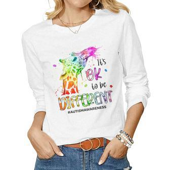 Its Ok To Be Different Autism Awareness Month Women Kid Women Long Sleeve T-shirt | Mazezy