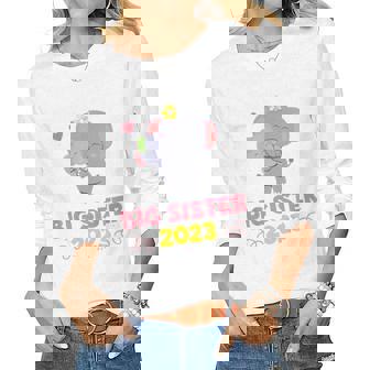 Kids Promoted To Big Sister Est 2023 Going To Be Big Sister 2023 Women Long Sleeve T-shirt | Mazezy