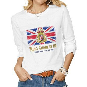Womens King Charles Iii Coronation 2023 British Monarch Royal May Women Long Sleeve T-shirt | Mazezy