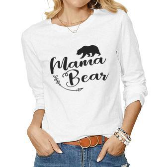 Mama Bear Mom Life Cute Top Boho Arrow Outfit Women Long Sleeve T-shirt | Mazezy