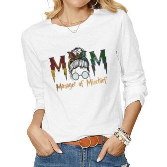 Manager Of Mischief Magical Mom Women Long Sleeve T-shirt | Mazezy