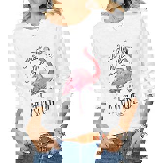 Womens Get Your Pink Back Flamingo For Womens Women Long Sleeve T-shirt | Mazezy