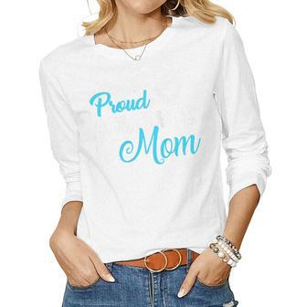 Proud Air Force Mom Heart Military Family Women Women Long Sleeve T-shirt | Mazezy
