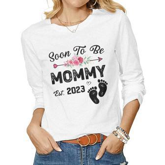 Soon To Be Mommy 2023 First Time Mom Pregnancy Women Long Sleeve T-shirt | Mazezy DE