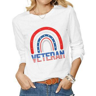 Veterans Day Veteran Appreciation Respect Honor Mom Dad Vets V6 Women Graphic Long Sleeve T-shirt - Seseable
