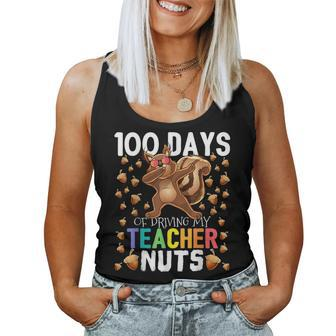 100 Days Of Driving My Teacher Nuts Dabbing Squirrel School V2 Women Tank Top Basic Casual Daily Weekend Graphic - Seseable