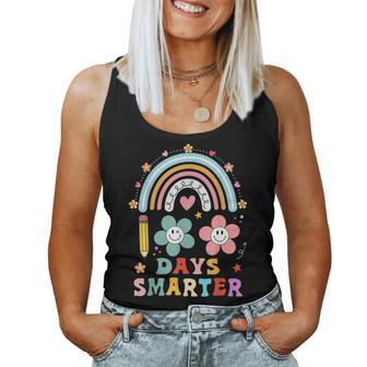 100 Days Of School 100Th Day Smarter Rainbow Teacher Kids Women Tank Top Basic Casual Daily Weekend Graphic - Thegiftio UK