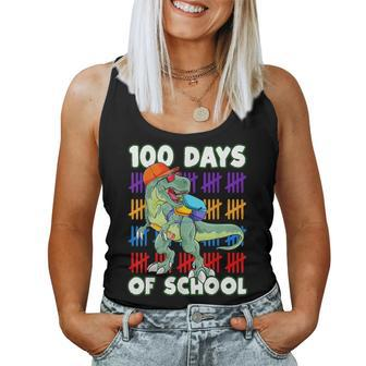 100 Days Of School Teacher Student Dinosaur Kid Toddler Boys Women Tank Top Basic Casual Daily Weekend Graphic - Seseable