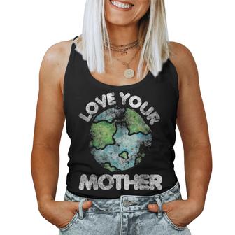 Love Your Mother  Vintage Earth Day Women Tank Top Basic Casual Daily Weekend Graphic
