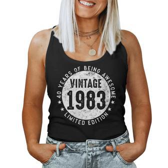 Womens 40 Year Old Vintage 1983 Limited Edition 40Th Birthday Women Tank Top | Mazezy
