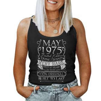 46Th Birthday Decorations May 1975 Men Women 46 Years Old Women Tank Top | Mazezy