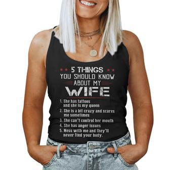 5 Things You Should Know About My Wife Has Tattoos On Back Women Tank Top Basic Casual Daily Weekend Graphic - Seseable