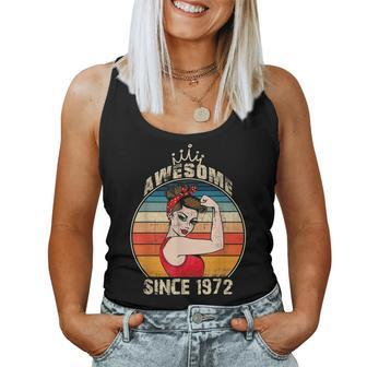 50 Year Old Awesome Since 1972 50Th Birthday Women Girls Women Tank Top Basic Casual Daily Weekend Graphic - Seseable