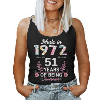 51 Years Old Gifts 51St Birthday Born In 1972 Women Girls Women Tank Top Basic Casual Daily Weekend Graphic - Seseable