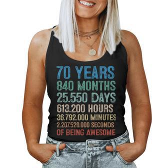 70 Year Old Decorations 70Th Bday Awesome 1953 Birthday Women Tank Top | Mazezy