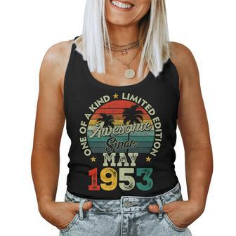 70 Year Old Vintage May 1953 70Th Birthday Retro Women Tank Top | Mazezy