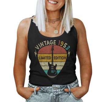 70 Years Old Vintage 1953 Guitar Lover 70Th Birthday Women Tank Top | Mazezy