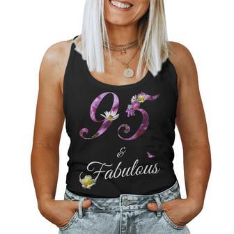 95 & Fabulous 95 Year Old Floral 1927 95Th Birthday Women Tank Top | Mazezy