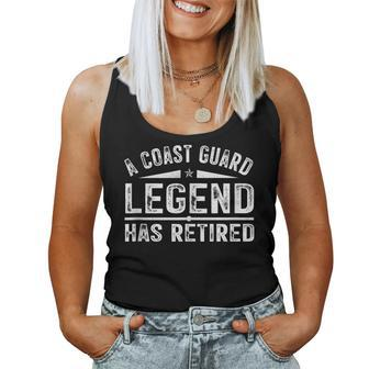A Coast-Guard Legend Has Retired Funny Party Women Tank Top Basic Casual Daily Weekend Graphic - Seseable