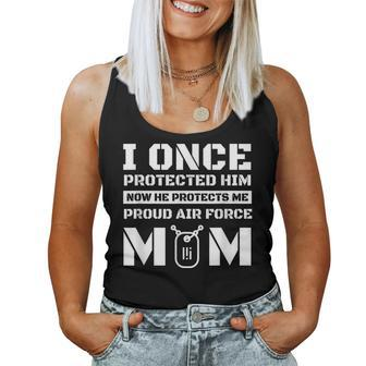 Air Force Mom I Once Protected Him Military Mom Women Tank Top | Mazezy