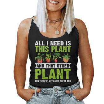 All I Need Is This Plant Gardening Plant Lover Gardener Women Tank Top Basic Casual Daily Weekend Graphic - Seseable