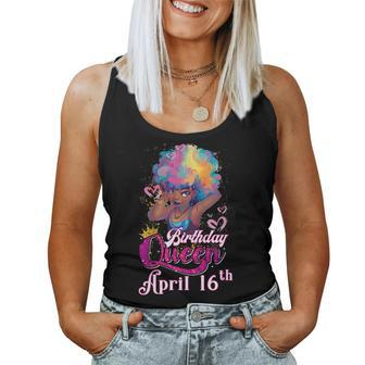 April 16Th Birthday Queen Aries Zodiac Shirt Women Women Tank Top | Mazezy